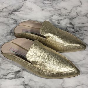 Kristin Cavallari Chinese Laundry gold Capri mules